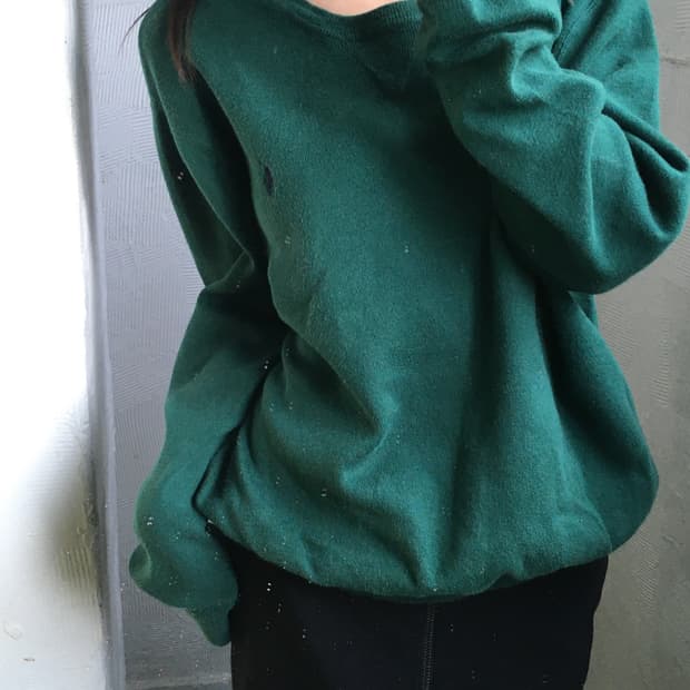 Polo 폴로 랄프로렌 딥그린 컬러 코튼 맨투맨