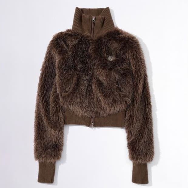 스컬프터 퍼 집업 ( 브라운 ) xs 