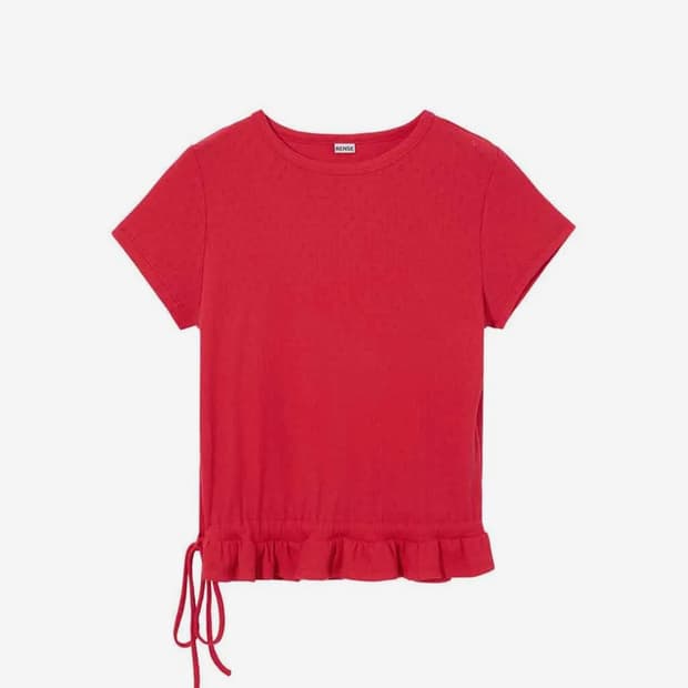 렌세  Eyelet Frill Half T-shir 판매
