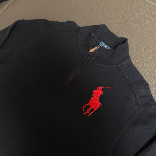 폴로 랄프로렌 빅포니 니트 반집업