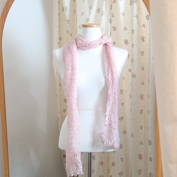 딸기우유 니트 머플러