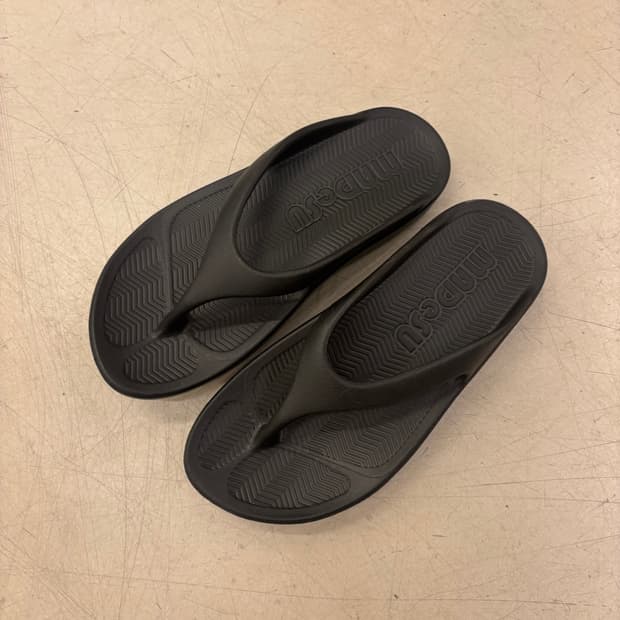 빈티지 블랙 쪼리 슬리퍼