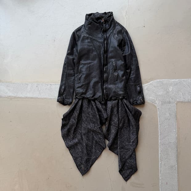 조르지오 브라토 아방가르드 램스킨 드레이프 자켓