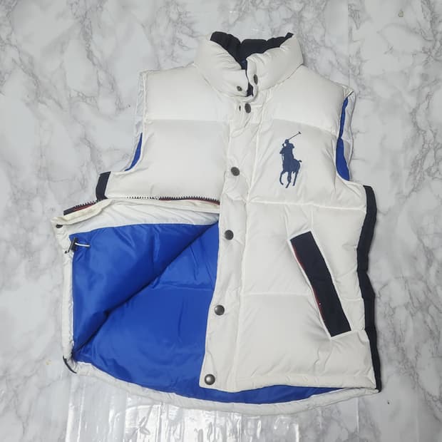 폴로 랄프로렌 빅포니 화이트 패딩 베스트 조끼 자켓