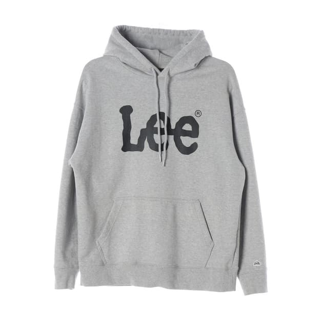 LEE 빅 트위치 로고 후드티 멜란지 그레이 S