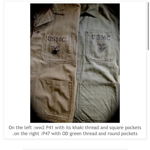 40s USMC P-47 HBT Utility Jacket
