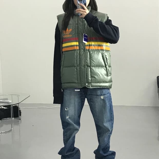 00's 아디다스 오리지널 빈티지 패딩 베스트