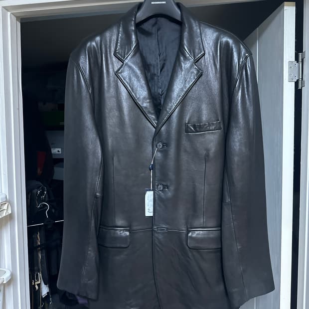 [48L] 랄프로렌 램스킨 양가죽 3버튼 블레이저