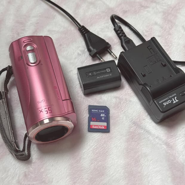 소니 Sony HDR-CX270 핑크 빈티지 캠코더