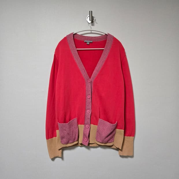 코스 컬러블록 코튼 가디건 /여성 가디건 /여자 가디건 