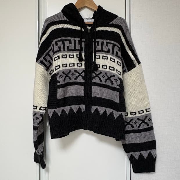 STUDIO TOMBOY 니트 후드집업