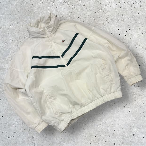 [L] 나이키 우븐 화이트 바람막이 집업 자켓 점퍼 C477