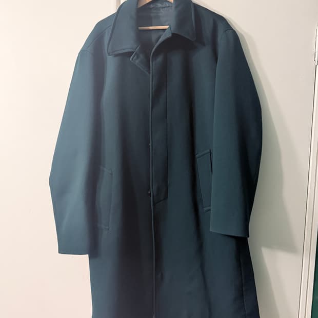 자라 맨 다크 그린 코트 L