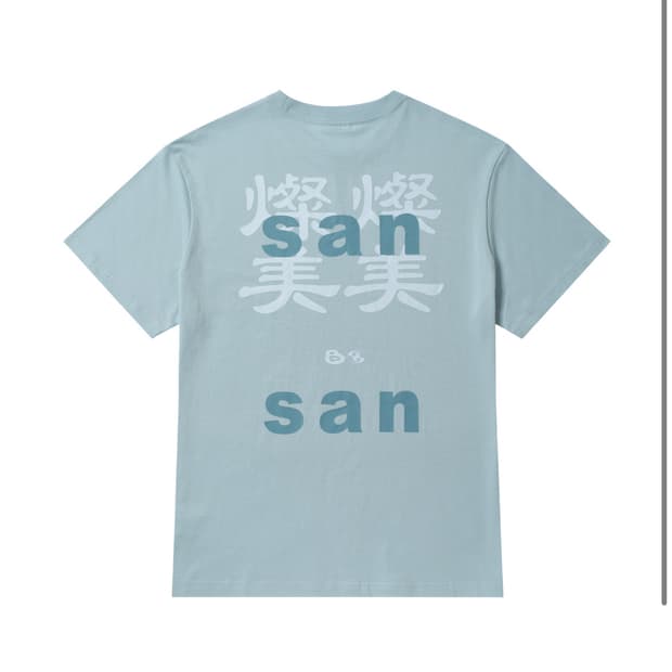 산산기어X b.E LOGO T-SHIRTS [SKY BLUE]