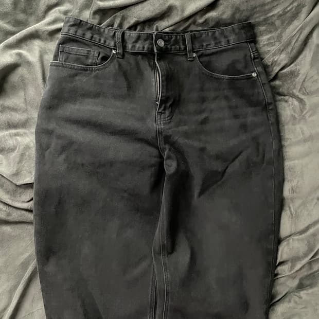 무신사스탠다드 쿨탠다드 와이드 데님 팬츠 워시드블랙 32