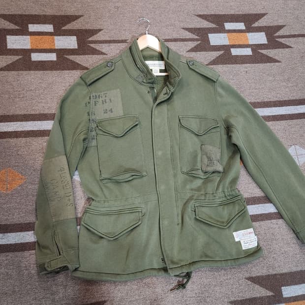 폴로 데님앤서플라이 스웻 M-65 필드 자켓 L 성조기