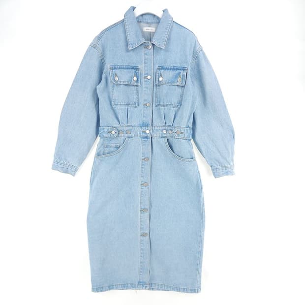 [여F]베리주 츄드 카라 데님 원피스[Y63-144]