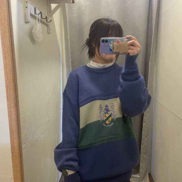 VTG 하이틴 울혼방 니트