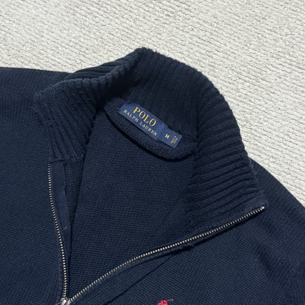 폴로랄프로렌 네이비 쿼터집업 M사이즈