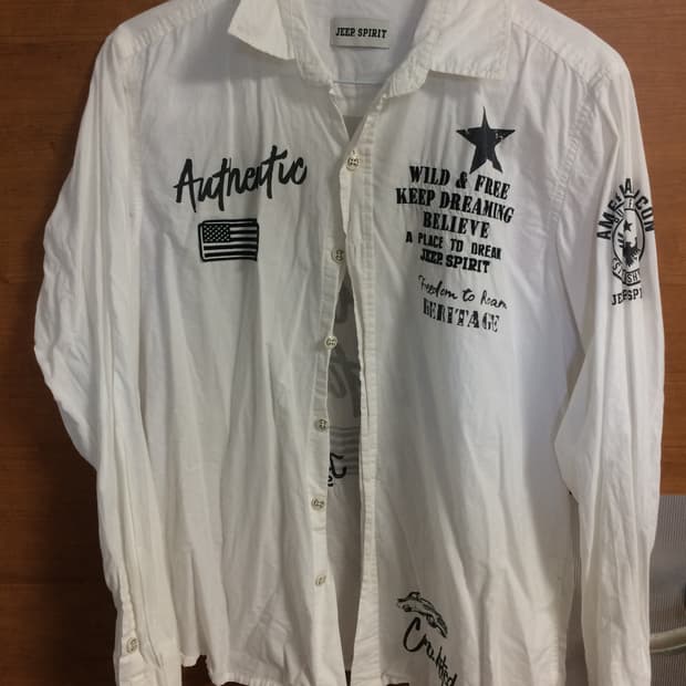 지프 프린팅 디테일 셔츠