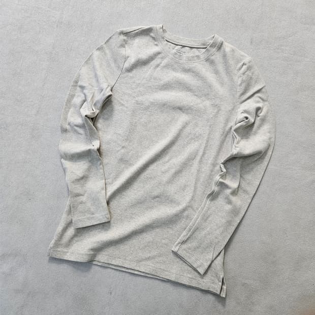 S 지오다노 여성 라운드넥 골지 긴팔티 0407Y