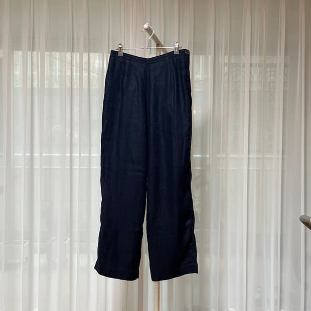 무지 라보 하이웨이스트 린넨 팬츠