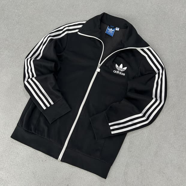 아디다스 유로파 불꽃 삼선 트랙탑 블랙 100