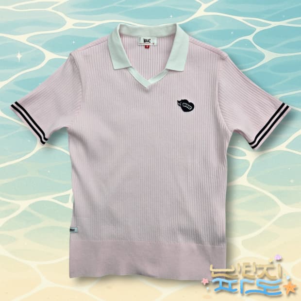 4 100 WAAC 헬로키티 22SS 골프 반팔 골지니트