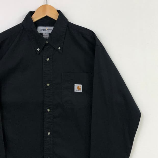 XL 칼하트 블랙 워크 셔츠