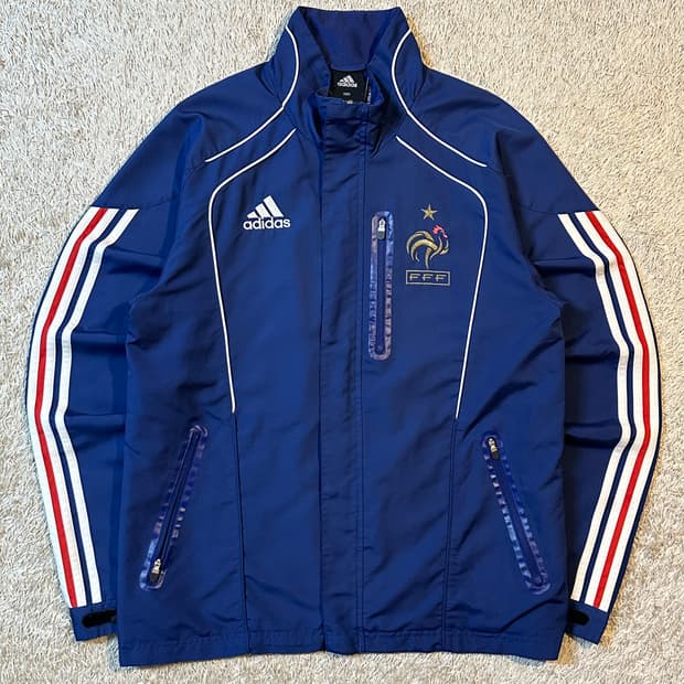 대장급) 아디다스 프랑스 국대 바람막이 자켓 블루