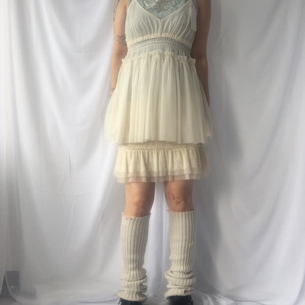 See through lace sleeveless