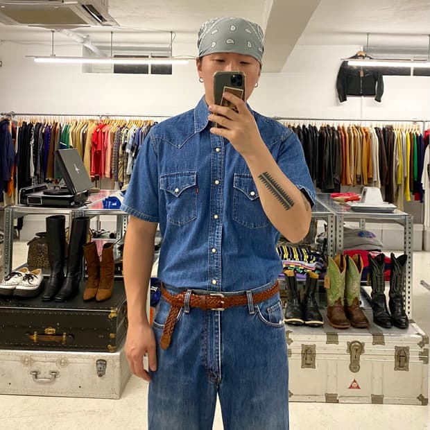 00's LEVI'S denim western shirt