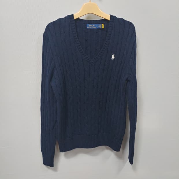 폴로 랄프로렌 네이비 브이넥 니트 여성L