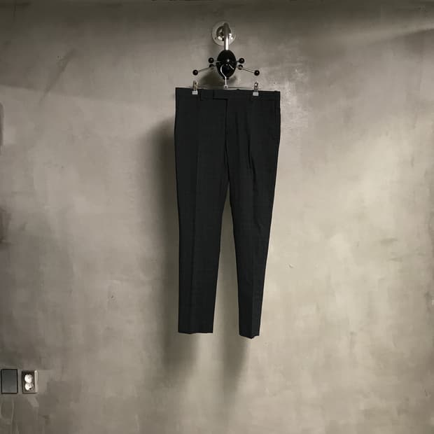 YSL 입생로랑 잔체크 울 슬랙스 50