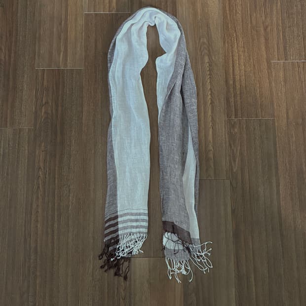 Brown Two-tone Scarf