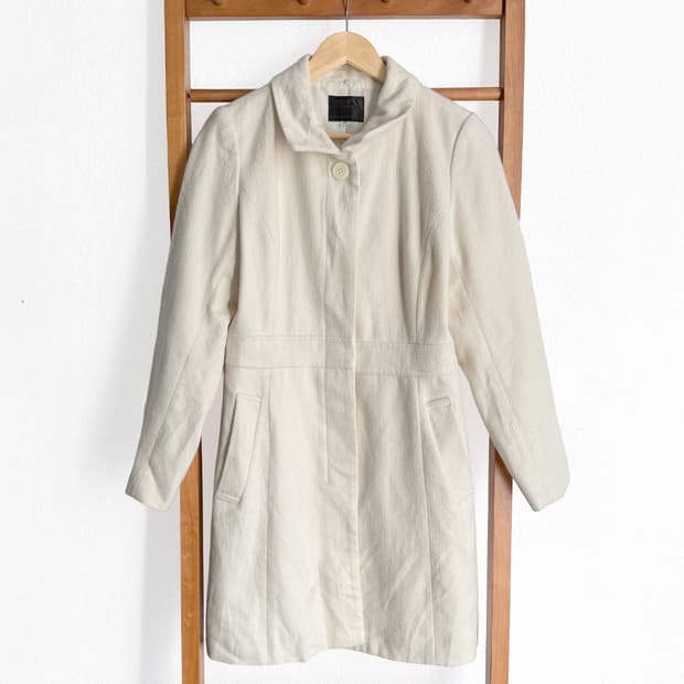 하루카 크림 톤 울 코트