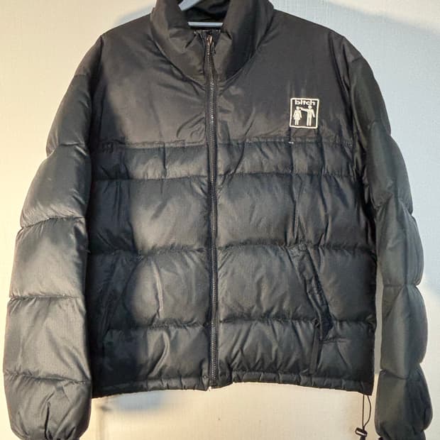 bitch skateboards 90s 비치 스케이트보드 로고 패딩 