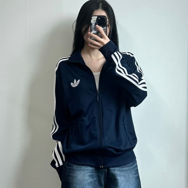 아디다스 구 파이어버드 네이비 트랙탑 져지