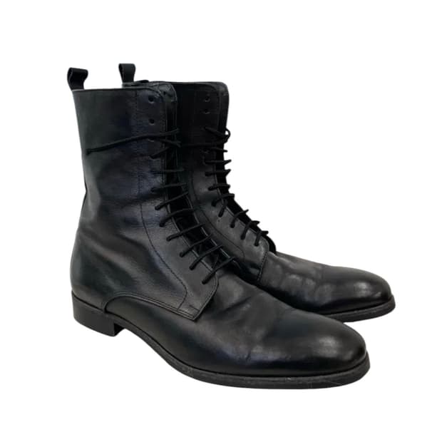 웨스턴 카우하이드 레이스업 컴뱃 블랙 부츠 42 더블알엘 rrl