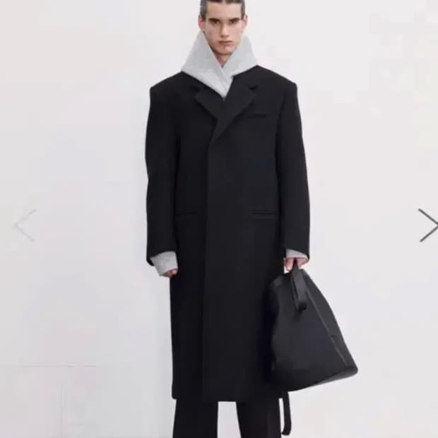 렉토 울블렌드 코트 블랙 L