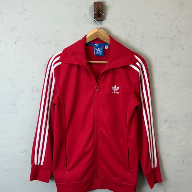 아디다스 구형 유로파 삼선 트랙탑 져지 레드
