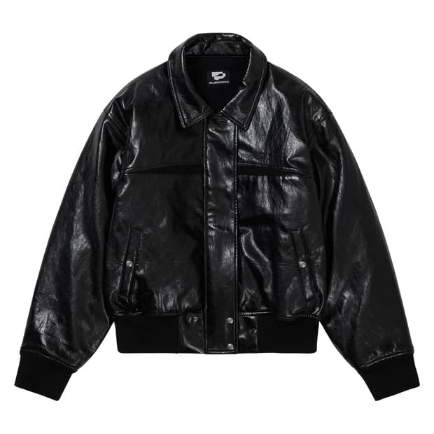 웰빙익스프레스 / Padded Faux Leather Jacket / M
