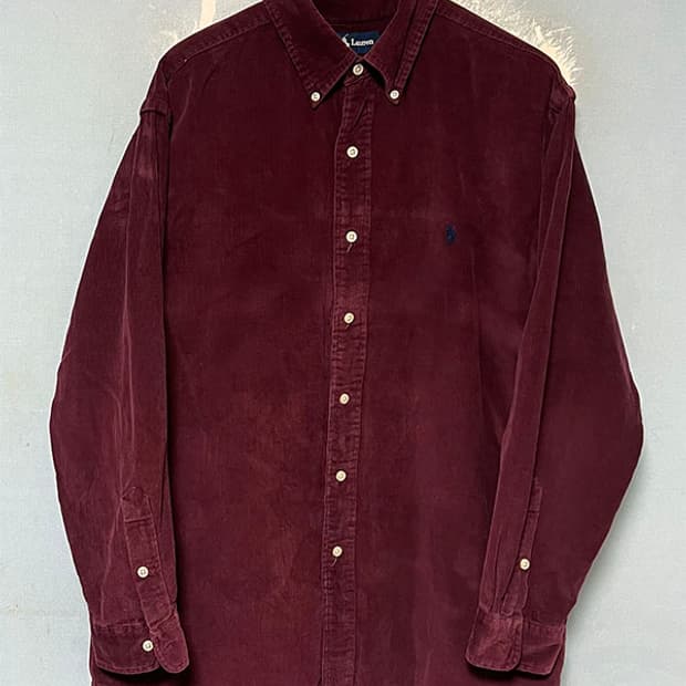 POLO 폴로 남자 코듀로이셔츠 추동 버건디 L 100