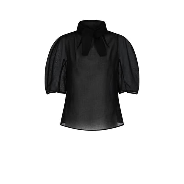 아모멘토 Knotted Collar Top 블라우스