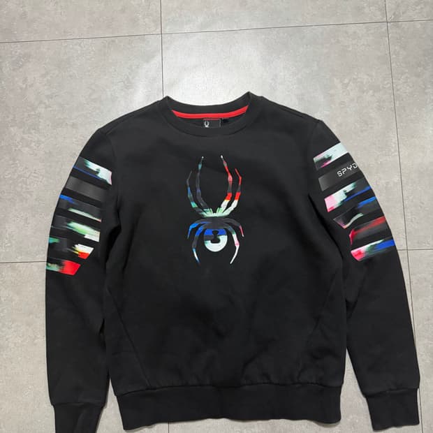 스파이더  로고 패치 스웻셔츠  44~55size   