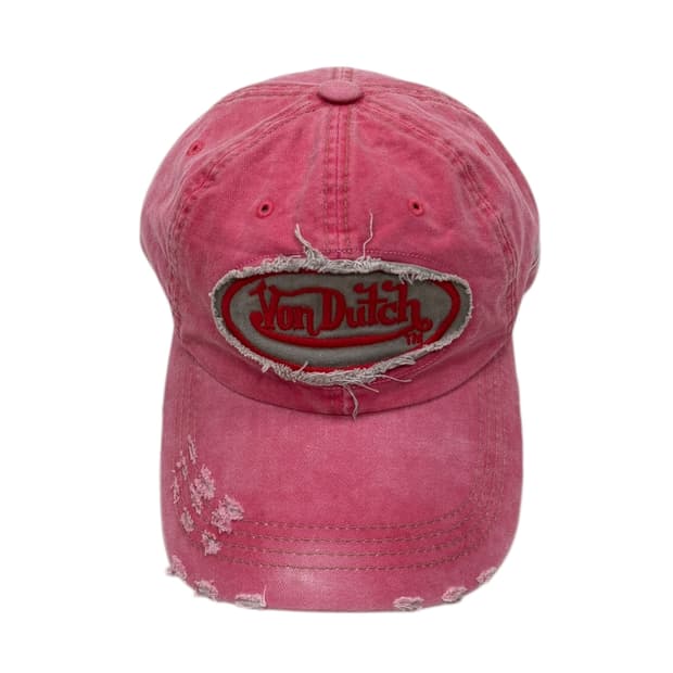 본더치 빈티지 그런지 데미지 디테일 데님 펑크 Y2K 볼캡 모자