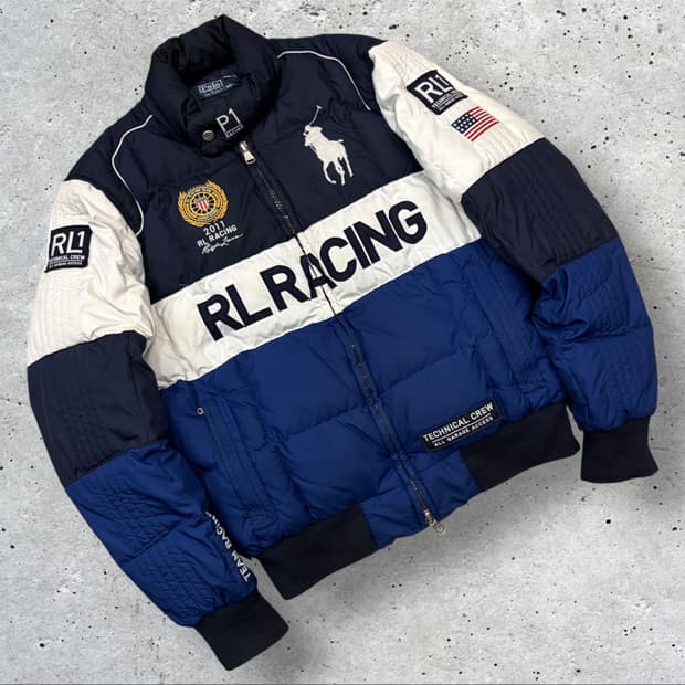 [L] 폴로 랄프로렌 RL 성조기 레이싱 패딩 자켓 C953