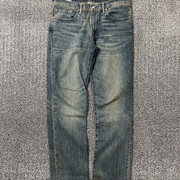 빈티지9. 리바이스 502 중청 웜 컬러 데님 청 바지 팬츠