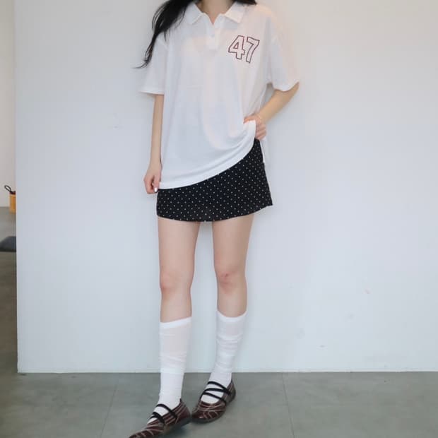 도트 스커트 s (속바지 o , 새상품)