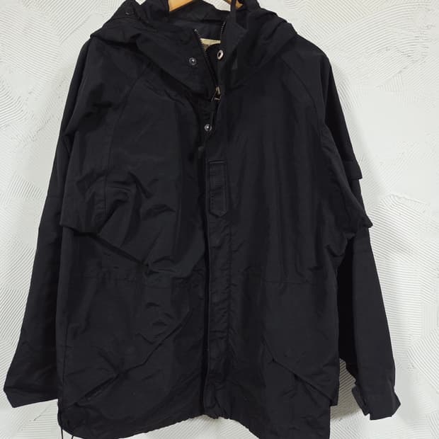 m-65 블랙 후드 야상 점퍼